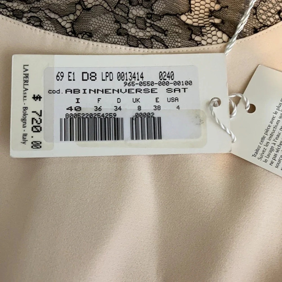 La Perla Sleeveless Shift Dress with Black Lace -4 - Picture 6 of 11